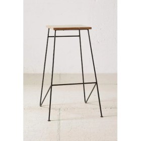 Resim Abronya Tabure Ahşaplı Metal Tabure Yüksek Sandalye Mutfak Masası Yemek Masası Için Sandalye Tabure Modelli 