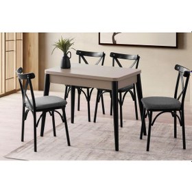 Resim Turna Masa, Urban Çapraz Sandalye, Dafne, 100x60 Cappuccino 