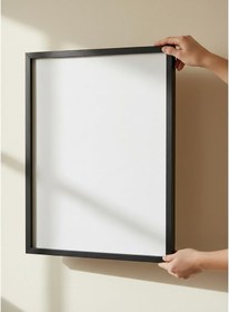 Resim Fark Tanıtım Premium Masif Çam Çerçeve - 3mm MDF Arkalık - 500 Mikron Kırılmaz Şeffaf PVC Ön Koruma - Şık ve Dayanıklı Duvar Ahşap Çerçevesi (Siyah, 21cm x 30cm) 