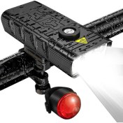 Resim Sulhul 7000 Lümen Güçlü Bisiklet Işıkları Ön ve Arka, 5 LED Süper Parlak USB Şarj Edilebilir Su Geçirmez Bisiklet Far (Yurt Dışından) 
