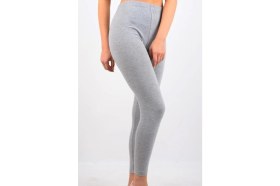 Resim Kadın Gri Uzun Yüksek Bel Tayt 