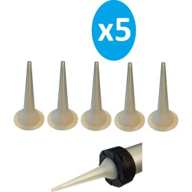 Resim Sosis Poliüretan Mastik Silikon Tabancası Ucu - 5 Adet 