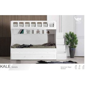 Resim Kale Mdf Merdivenli Üçüz Ranza Beyaz 