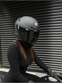 Resim Rivox R2 Mat Siyah Kapalı Kask 