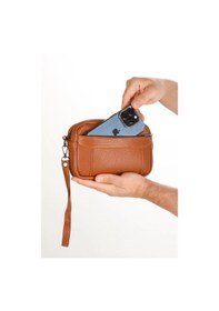 Resim Newish Polo Erkek El Askılı Portföy Clutch El Çantası New256 - Taba 