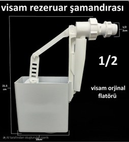 Resim Visam Jet Flator 1/2 Gömme Rezervuar Slim 80 Uyumlu Beyaz 