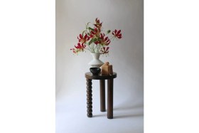 Resim Simillo Home & Living Minimalist Ahşap Mantar Yan Sehpa Modern Tekli Fiskos / Çiçeklik 