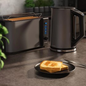 Resim Su Isıtıcı ve Ekmek Kızartma Makinesi Seti, 1.5l, 2000W, 4 Dilim, 40-100°C 