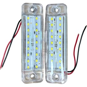 Resim 18 LED Parmak LED Kasa Dorse Lambası 24V Beyaz (E Belgeli) 2 Adet Fiyatı 