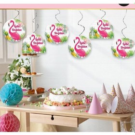 Resim Flamingo Tavan Sarkıt Süs 6'lı 