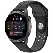 Resim AyrStore Omr Watch 22Mm Spor Delikli Kordon - Siyah-Füme 