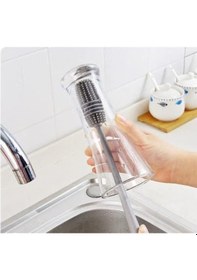 Resim Silikon Kavanoz Fırçası Uzun Saplı Silikon Bardak, Biberon, Kavanoz Yıkama Fırçası Şişe Yıkama Fırçası 33cm S 