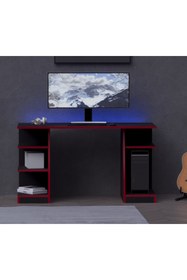 Resim Alfimo Mobilya KRONOS OYUNCU MASASI - BİLGİSAYAR MASASI - GAMER MASASI - 59x136 Cm AFM181 