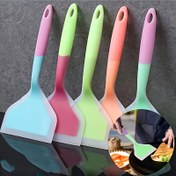 Resim Yüksek Isıya Dayanıklı Yapışmaz Spatula & Kazıyıcı - Geniş Ağız Tasarımı, Pastel Renkler (Pembe, Yeşil, Mavi) - Pankek, Biftek, Omlet, Izgara, Pişirme, Bulaşık Yıkama için Kolay Temizlenebilir Mutfak Gereci, Pişirme Malzemeleri, İşlevsel Mutfak Eşyaları, Esnek Yiyecek Hazırlığı 