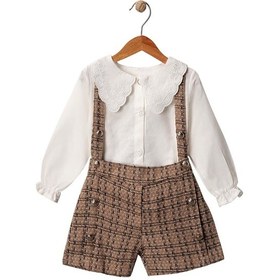 Resim Celira Kahverengi Jakarlı Gömleli Takım 2y,3y,4y,5y Kahverengi 