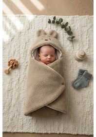 Resim Tavşan Kulaklı Peluş Bebek Kundağı 