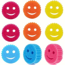 Resim 5 adet/10 adet Çok Amaçlı Temizlik Süngerleri - Çift Taraflı, Çizmez Silme Matı, Mutfak Eşyaları ve Ev Kullanımı İçin Uygun, Süper Emici Polyester Mutfak Süngeri 