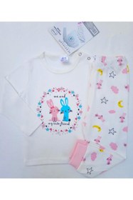 Resim ICEFIELDS %100 Pamuk Kız Bebek Pijama Takımı 