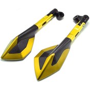 Resim DİFAONLİNESHOP MOTOSİKLET AYNASI CNC ALÜMİNYUM DÜZ 8-10MM/TERS 10M SARI RENK 