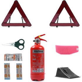 Resim KKDAVM Üçgen Trafik Ve Ilk Yardım Seti Ekonomik 