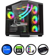Resim IZOLY GTA 19X i7 14700F 32GB DDR5 1TB M.2 NVMe RTX5060 8GB 240mm Sıvı Soğutma Oyuncu Masaüstü Bilgisayarı 