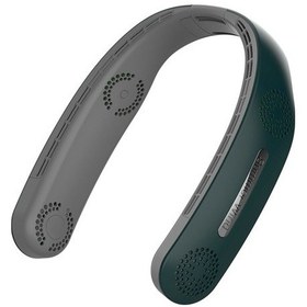 Resim Taşınabilir Boyun Fanı 4000mah Usb Şarj Edilebilir Fan-a 2488 Yeşil 