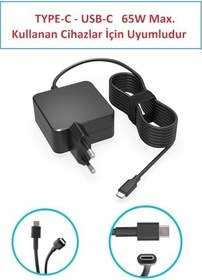 Resim Notebook Adaptör - PRS-082 - Type-C Uçlu - Matebook M5 - Type-C - USB-C - Muadili ile uyumlu 