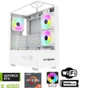 Resim Xaser XSR1097 R5-8400F 32 GB 1 TB M.2 NVMe SSD 8 GB RTX4060 Free Dos Masaüstü Oyuncu Bilgisayarı Beyaz 