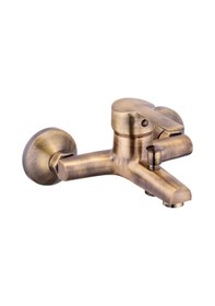 Resim İsaoğlu Yapı Antik Gold Banyo Bataryası Eskitme Armatür Pirinç Gold 