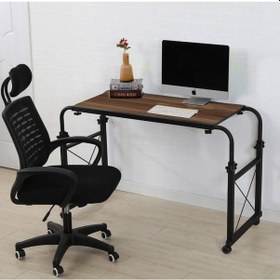 Resim Sekizincicaddedizayn Genişlik Ve Yükseklik Ayarlı Çalışma Masası - Ceviz (Tekerli) Ceviz 