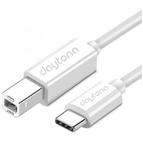 Resim Daytona TB1-2 Type-C to USB B Estrüman Yazıcı Çevirici Kablo 1 M 