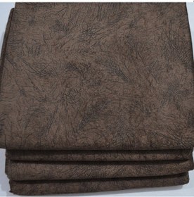 Resim Kaymaz Tabanlı Lüks Kadife Koltuk Kanepe Çekyat Örtüsü - Konforlu Kestane Rengi Damar Desenli Kestane 