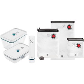 Resim ZWILLING Fresh & Save Vakumlu Başlangıç Seti, Cam, 8 Parçalı, Kutu, Pompa ve Torba Dahil, La Mer 