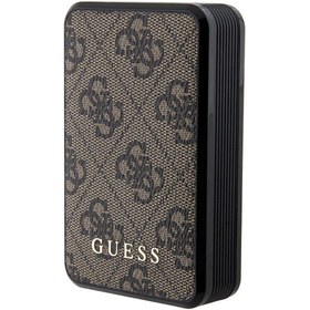 Resim Guess Orjinal Lisanslı Dijital Led Göstergeli PU Deri 4G Desenli Metal Yazı Logolu Powerbank 10000mAh 18W 