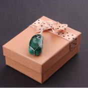 Resim Deniz Doğal Taş Sertifikalı Malachite (MALAKİT) ( Taşlar) Doğaltaş Kolye Ucu - M386 