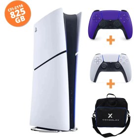 Resim Sony PlayStation 5 Slim Dijital 825GB (CFI-2116) + Galactic Purple Kol + ConsoleX Çantalı 