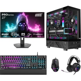 Resim Dragos DRX7731 Ryzen 7 5700X 32GB 1tb Nvme 16GB RTX5060TI 27 Inç 200Hz 1ms Oyuncu Hazır Sistem 