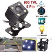 Resim Allwinner Kare 4 LED Işıklı 5 Pin 170 Derece 900TVL AV Gece Görüşlü Kamera 