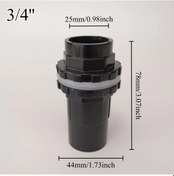 Resim Xuweiwei 25mm İç Çap 1 Set Kalın Pvc Balık Tankı Bağlantı Parçaları Akvaryum Giriş Çıkış Bahçe Sulama 