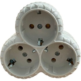 Resim Güçlü Plastik Desenli 3'LÜ GOLYAT PRİZ 