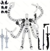 Resim Hareketli Eklemler 3d Baskılı Robot Modeli Oyuncak Mafsallı Diğer 