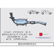 Resim RENAULT CLIO 2 SYMBOL 1.6i K7J 1998-2002 EURO 3 Katalizör Aes