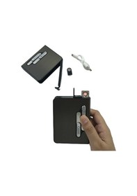 Resim Usb Şarjlı Izgaralı Sigara Çıkaran Çakmaklı Tabaka 