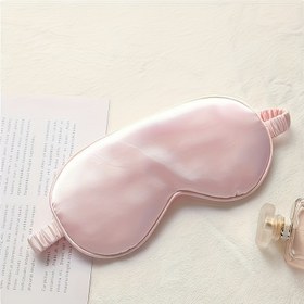 Resim Lüks Çift Taraflı İpek Uyku Maskesi - Yumuşak Pembe, Taşınabilir ve Hafiflik Engelleyici Elastik Bantlı, Seyahat, Şekerleme ve Rahatlama için Mükemmel, Uyku Göz Maskesi 
