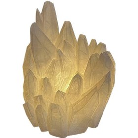 Resim Kristal Formlu Gece Lambası Beyaz 