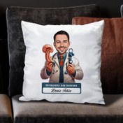 Resim En Başarılı Erkek KBB Doktoru Karikatürlü Yastık 
