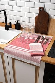 Resim Vionel Home 2'li Mutfak Kurulama Bezi,%100 Pamuk yüksek su emici, Beslenme örtüsü, Çok amaçlı servis peçetesi 45x60cm 