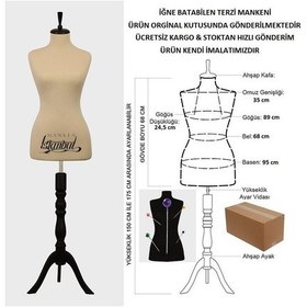 Resim Videolu Ürün-38 Beden Iğne Batabilen Terzi Mankeni Prova Mankeni 527200902 
