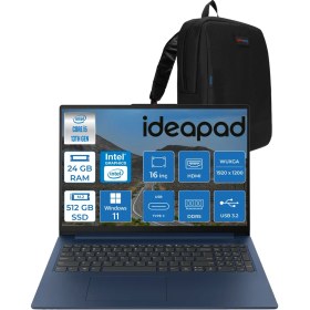 Resim Lenovo Ideapad Slim 3 16IRH10 Intel Core I5 13420H 24GB 512GB SSD Windows 11 Home 16" Wuxga (1920X1200) IPS 300NITS Taşınabilir Bilgisayar 83K2001RTRH04 + Zetta Çanta 