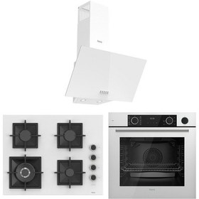 Resim Ferre Fryart Sc Serisi XE64CB-SC406-D087 Wok'lu Beyaz 3'lü Ankastre Set 